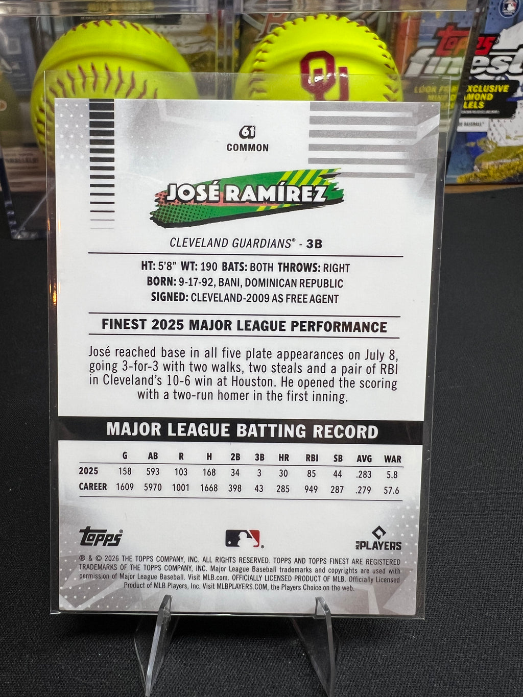Jose Ramirez - 2026 Topps Finest White Mini Diamond #61