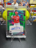 Warming Bernabel - 2026 Topps Finest Mega Autograph Green Mini Diamond #FMA-WB 2/99