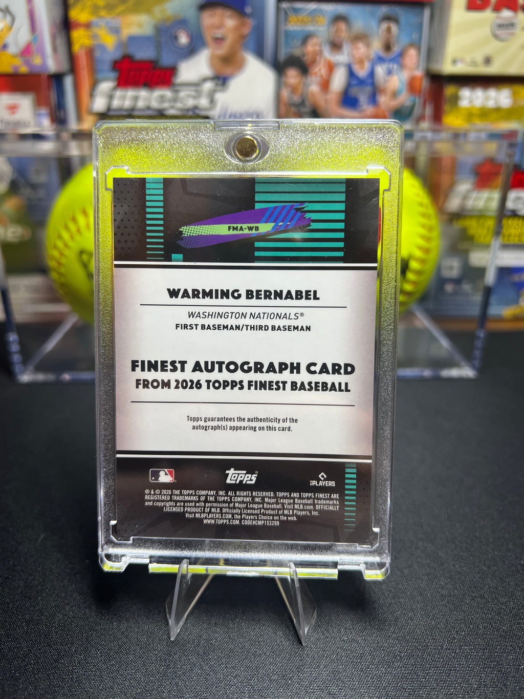 Warming Bernabel - 2026 Topps Finest Mega Autograph Green Mini Diamond #FMA-WB 2/99