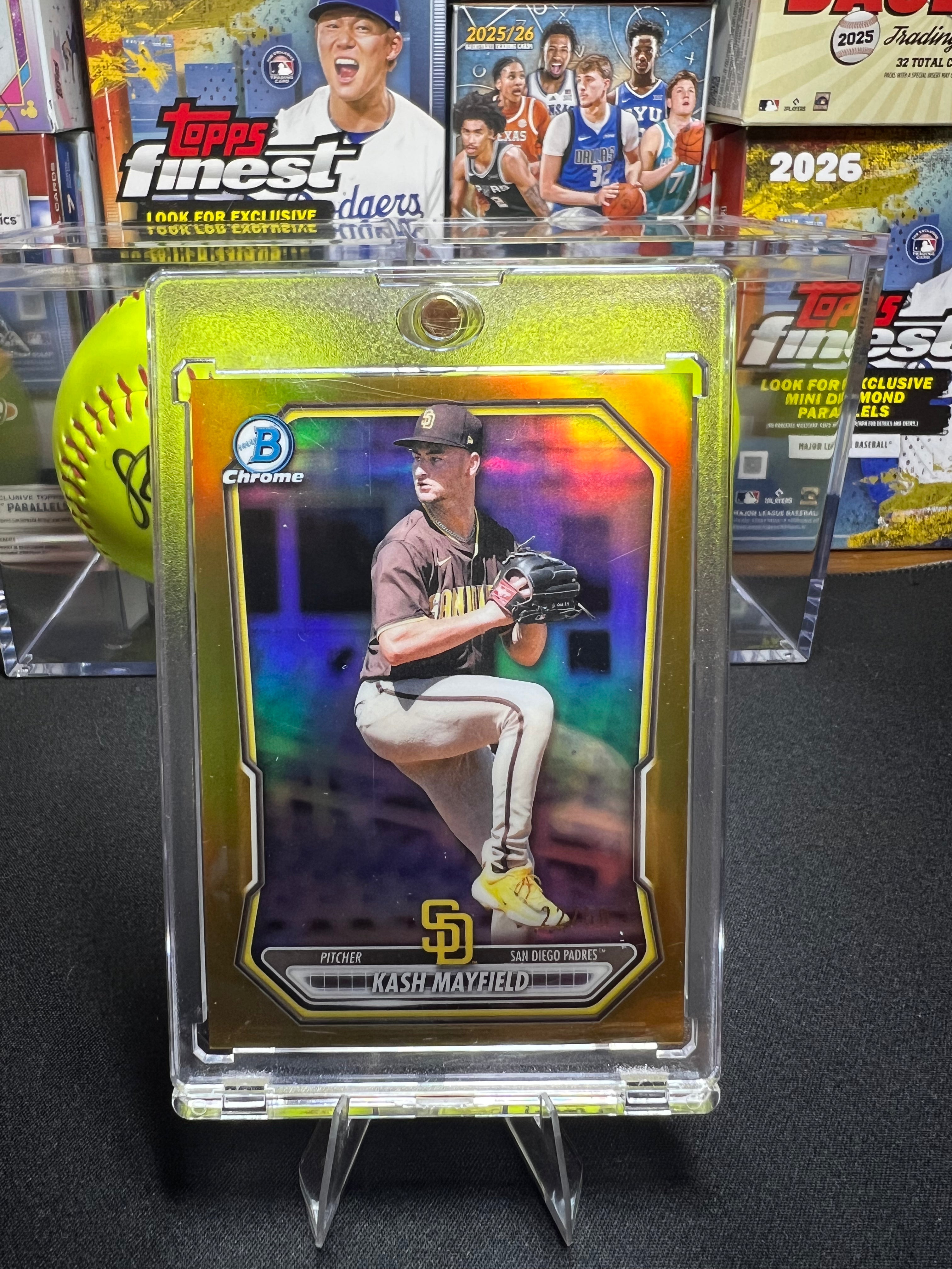 Kash Mayfield - 2026 Bowman Chrome Prospects True Gold Refractor #BCP-70 22/50