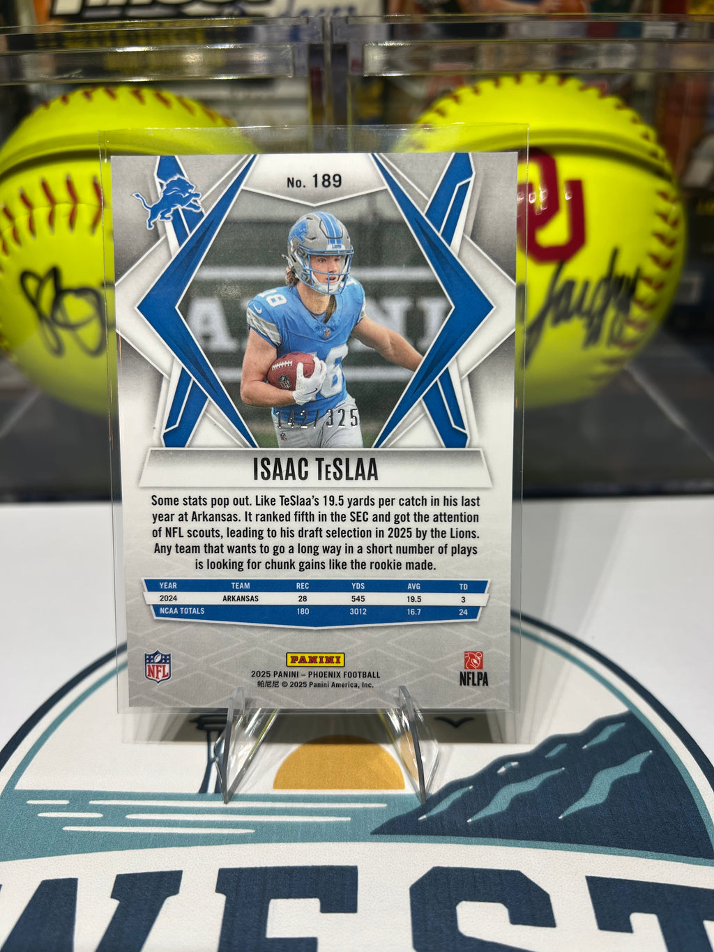 Isaac TeSlaa - 2025 Panini Phoenix Light Blue Lava Prizm #189 127/325