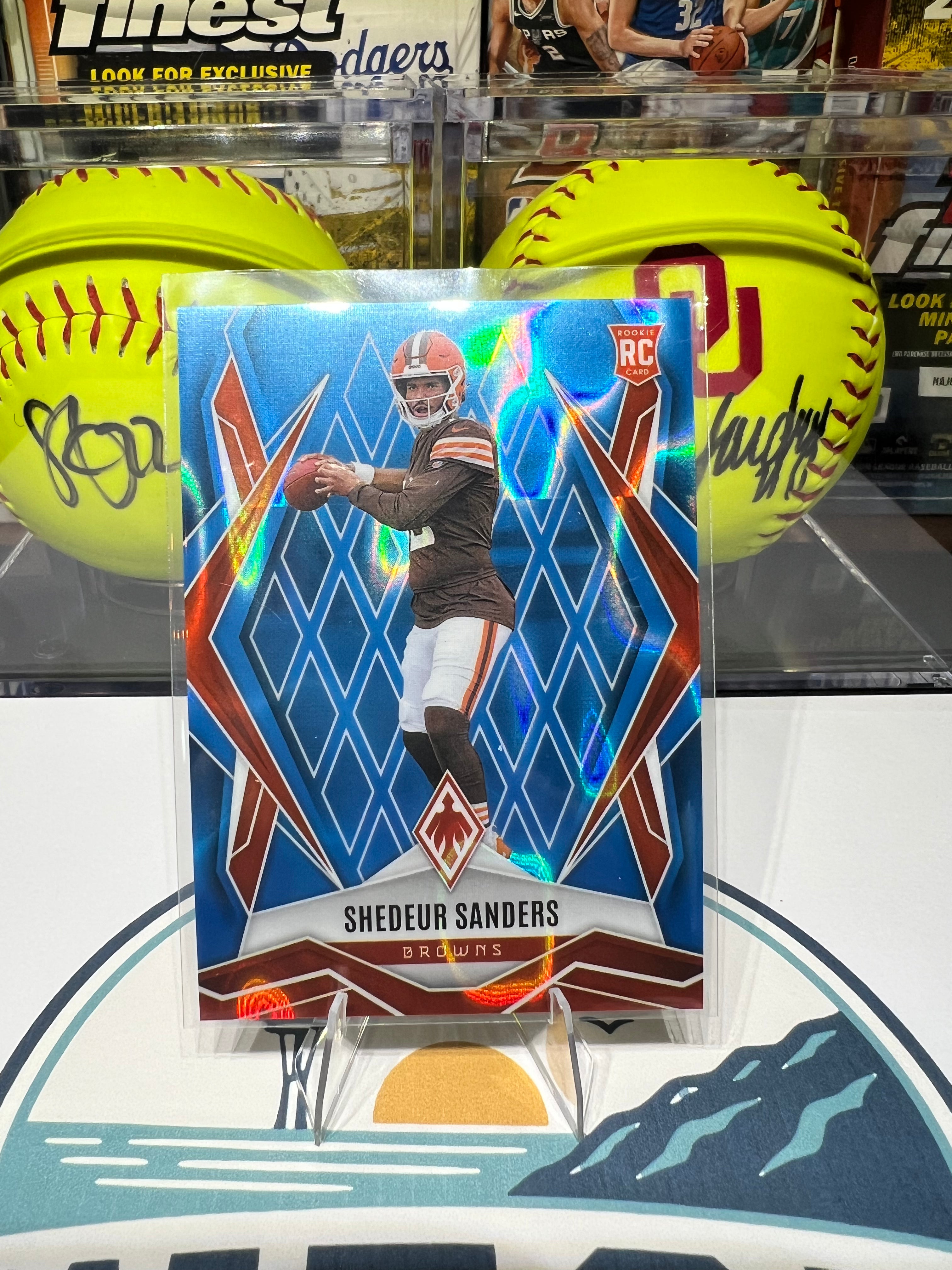 Shedeur Sanders - 2025 Panini Phoenix Light Blue Lava Prizm #154 7/325