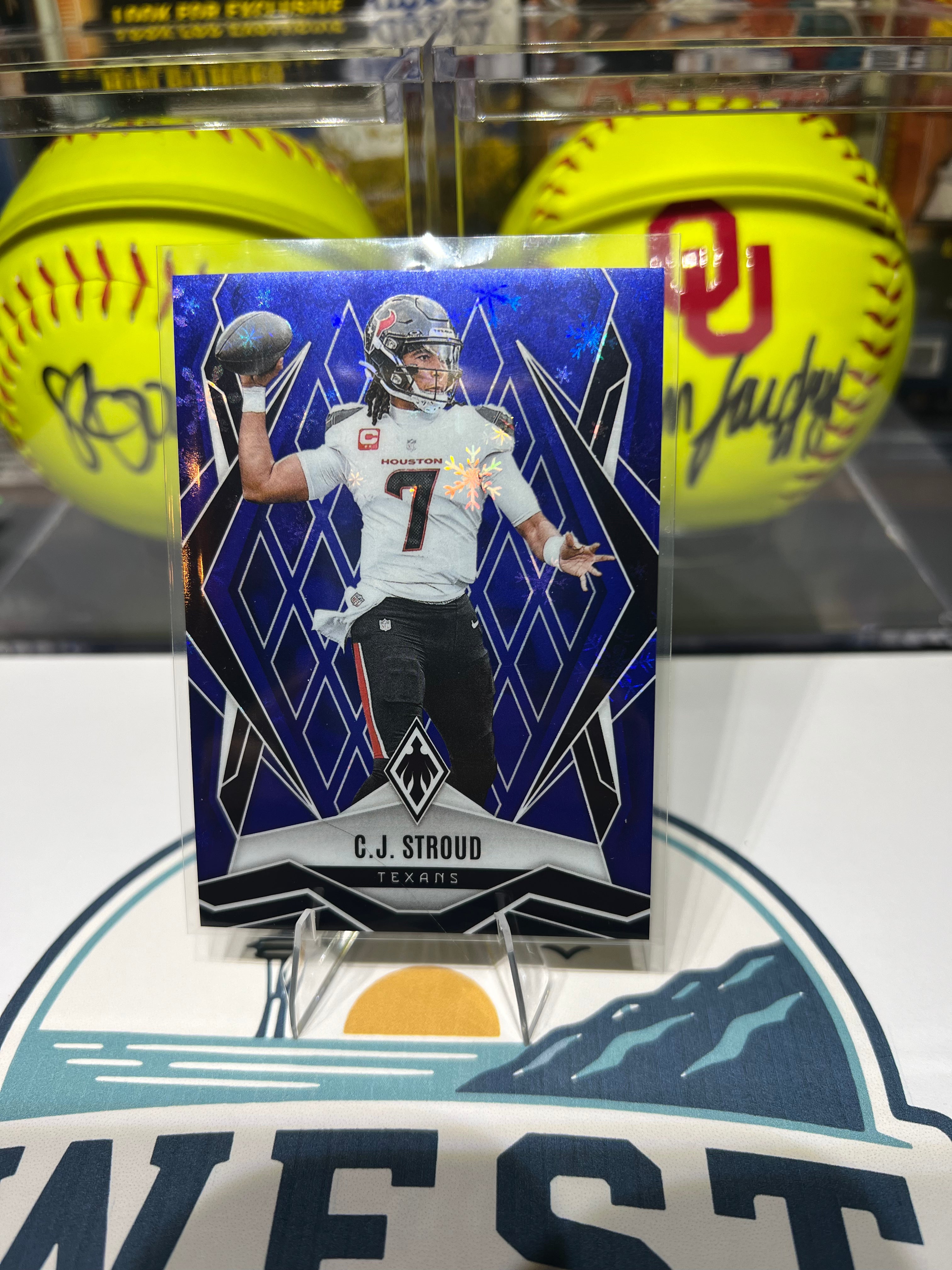 C.J. Stroud - 2025 Panini Phoenix Blue Winter Prizm #136 121/199