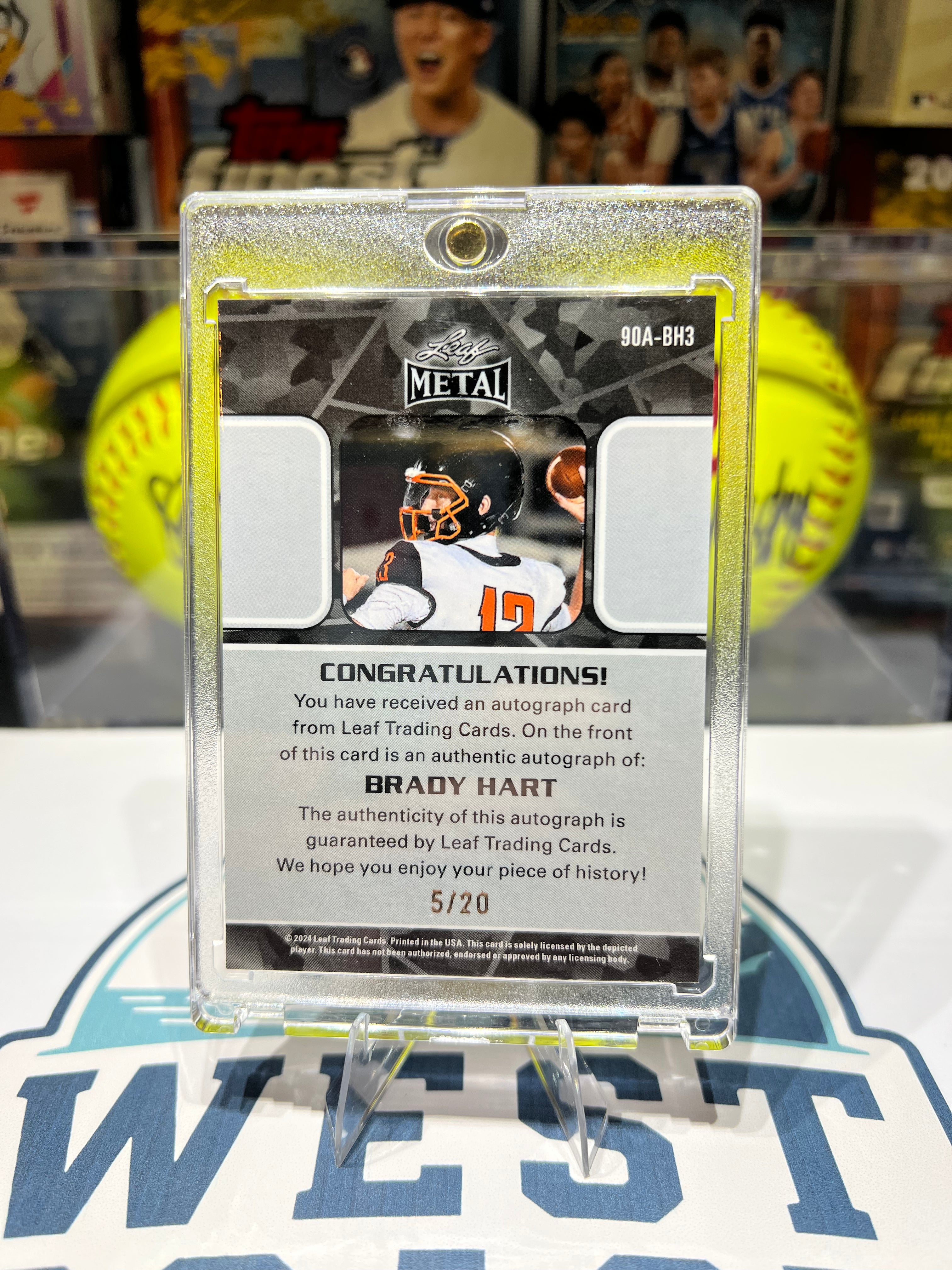Brady Hart - 2024 Leaf Metal Auto Blue Shimmer #90A-BH3 5/20