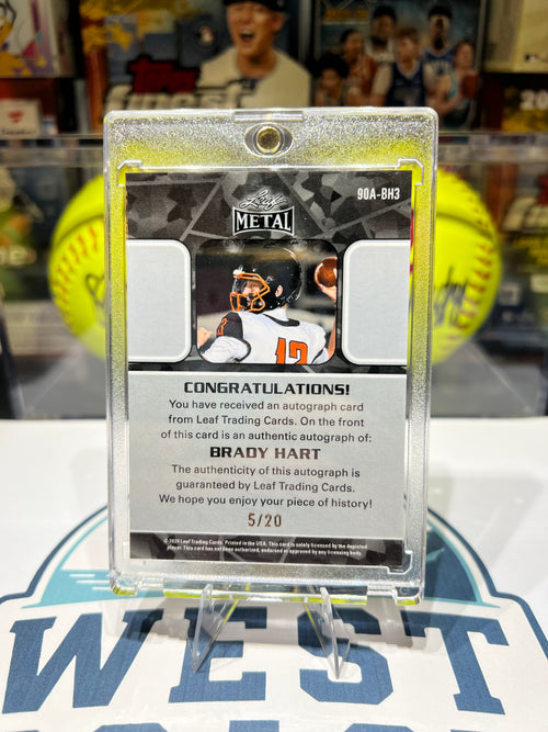Brady Hart - 2024 Leaf Metal Auto Blue Shimmer #90A-BH3 5/20