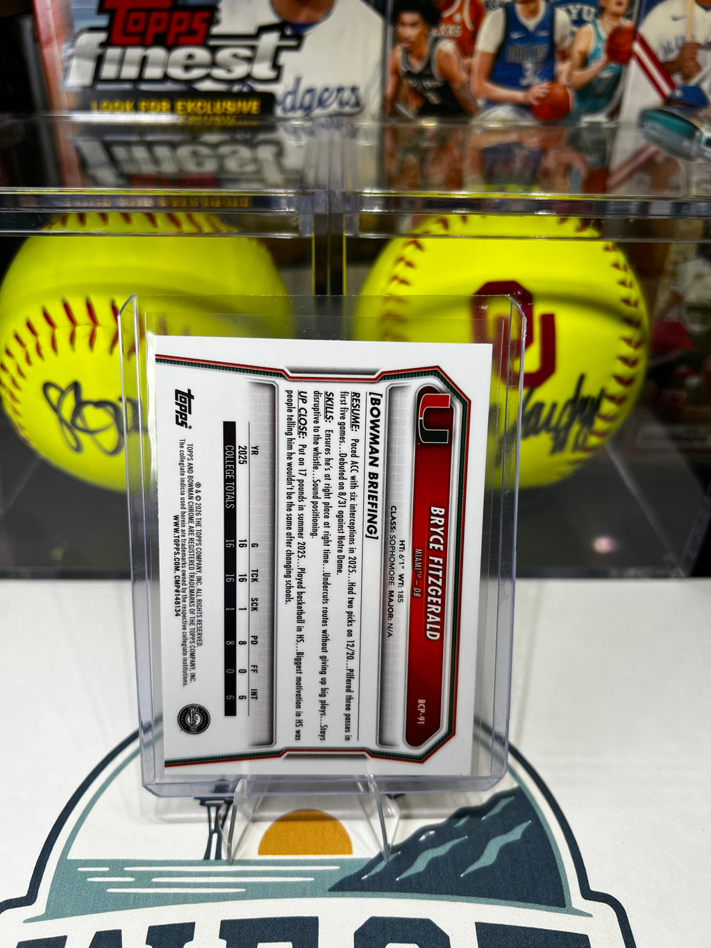 Bryce Fitzgerald - 2026 Bowman Chrome U 1st Bowman #BCP-91