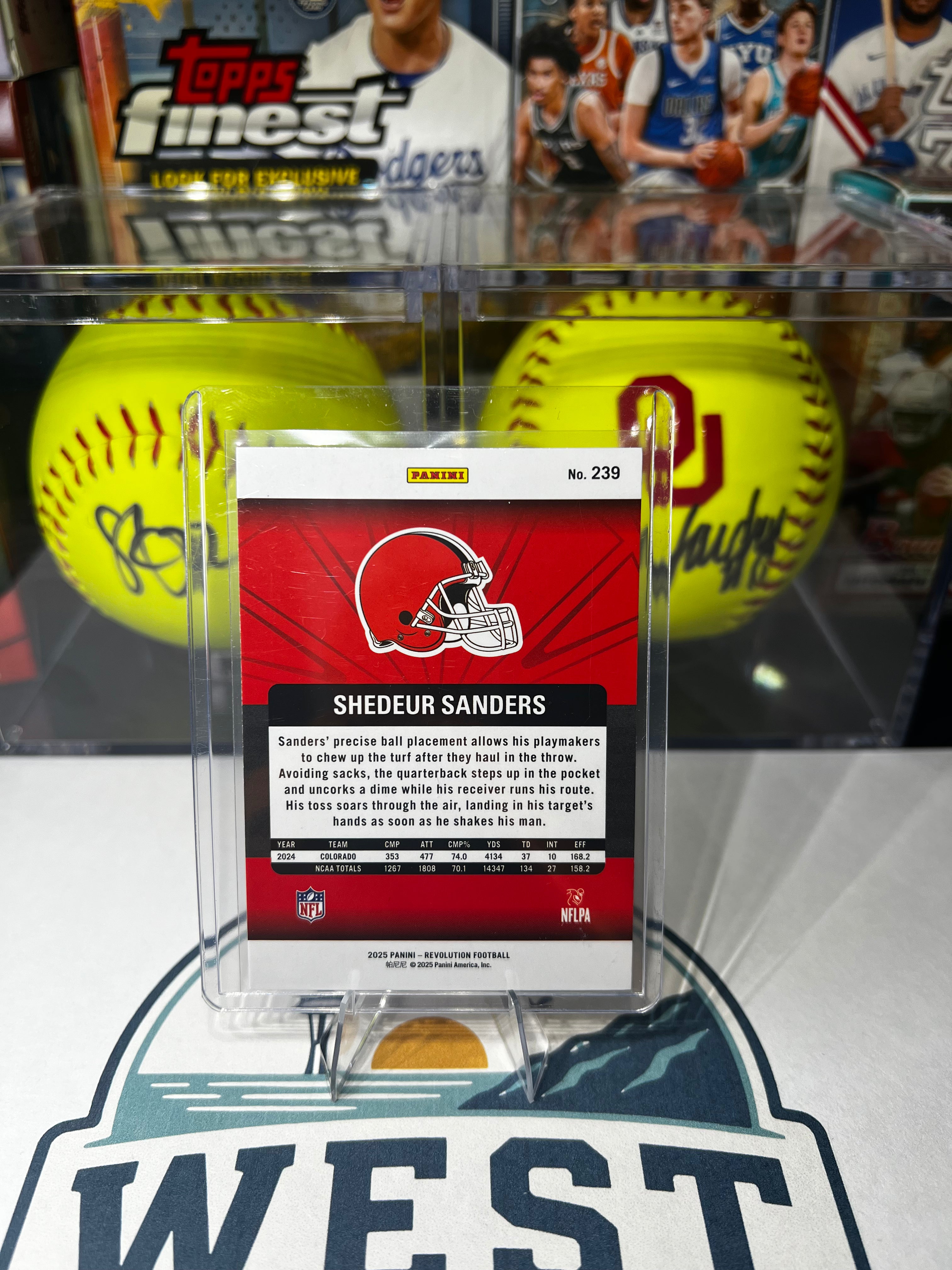 Shedeur Sanders - 2025 Panini Revolution Red Swirl Refractor #239