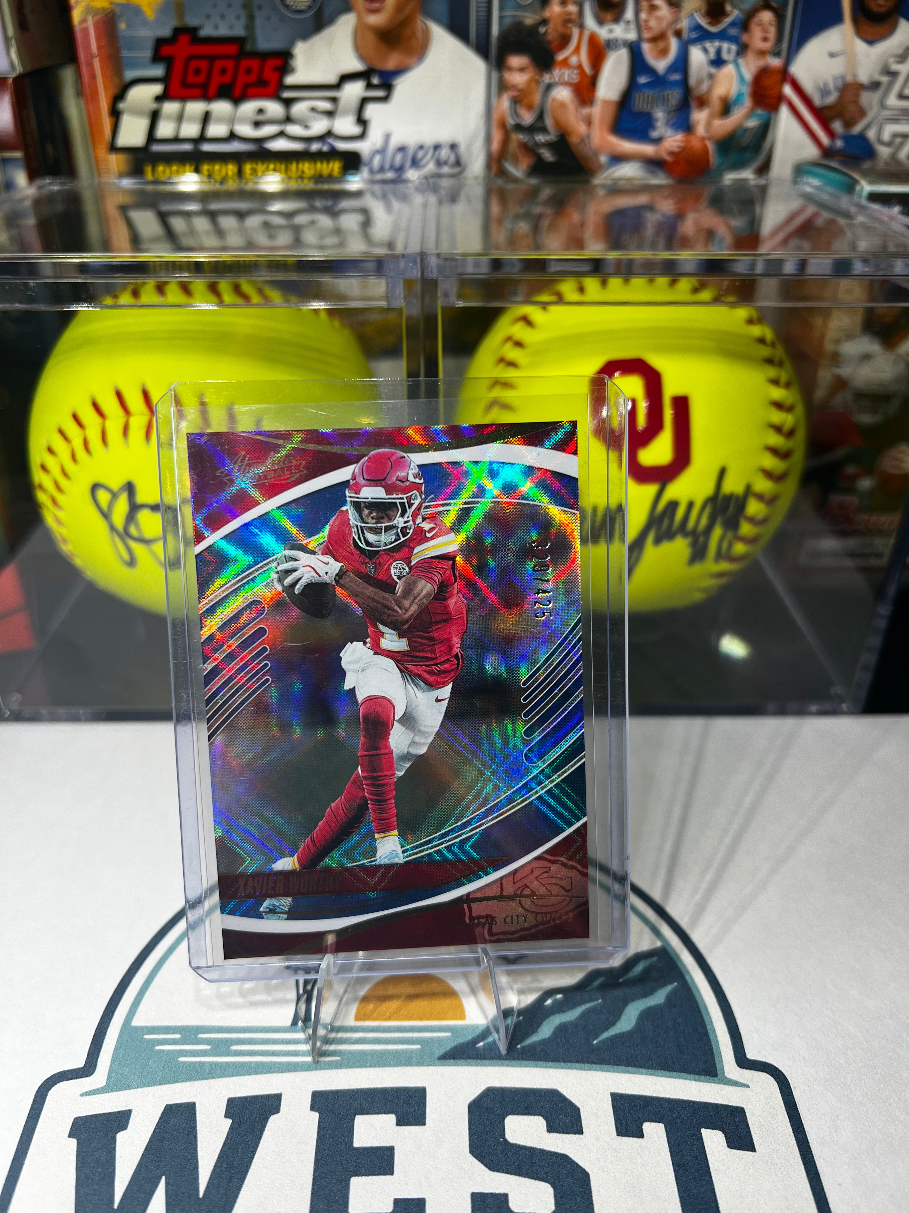 Xavier Worthy - 2025 Panini Absolute Football Blue Diamonds Refractor #13 329/425